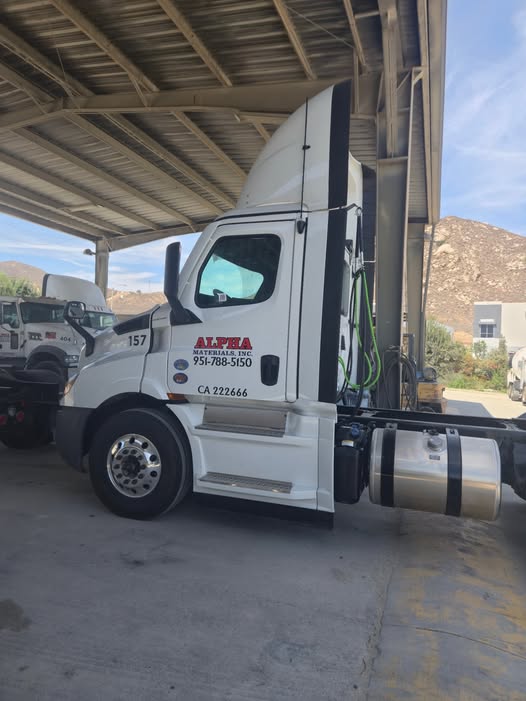 Alpha Materials truck at the Riverside facility